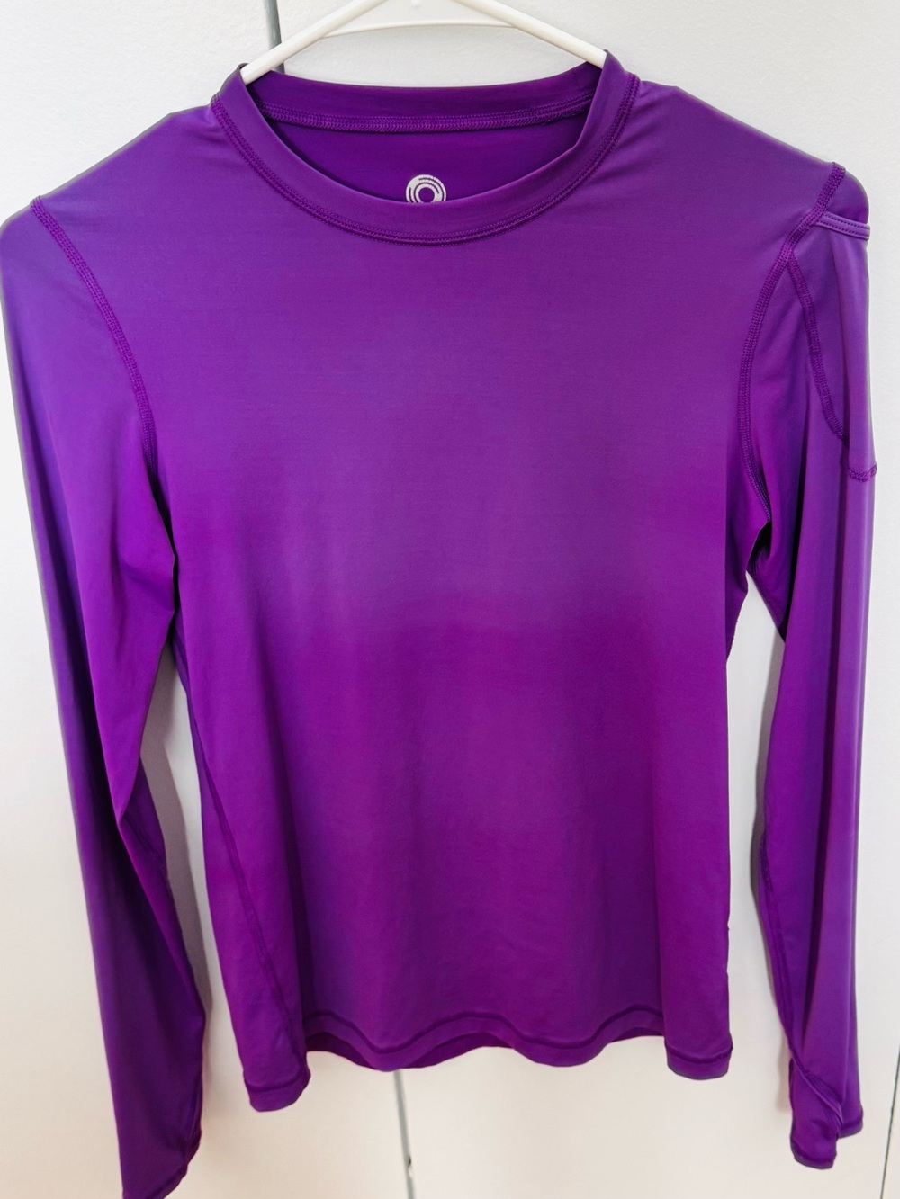 Bloq-UV Long-Sleeve Athletic Pullover Shirt in Purple